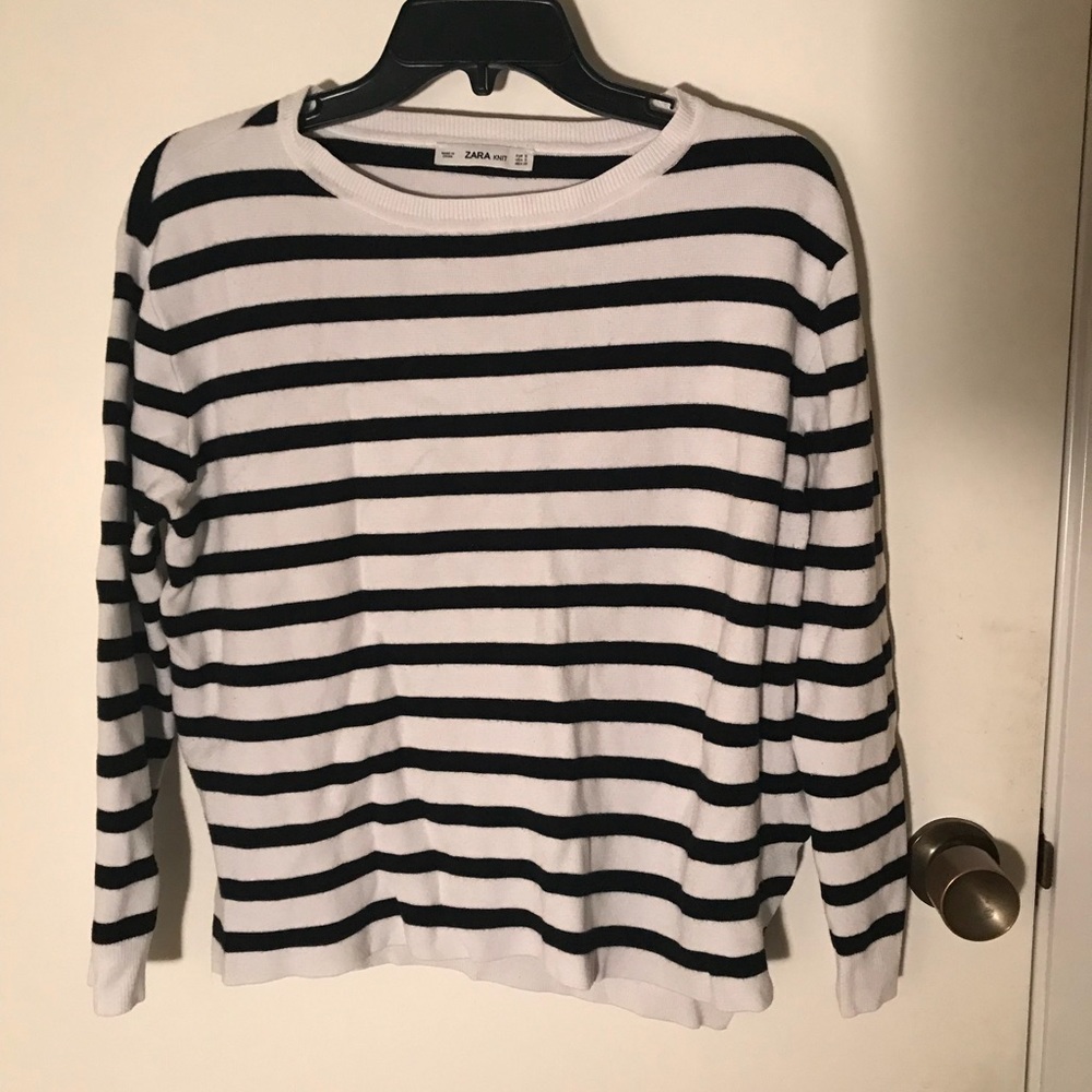 Zara Knit striped sweater -very minor fuzz (shown)